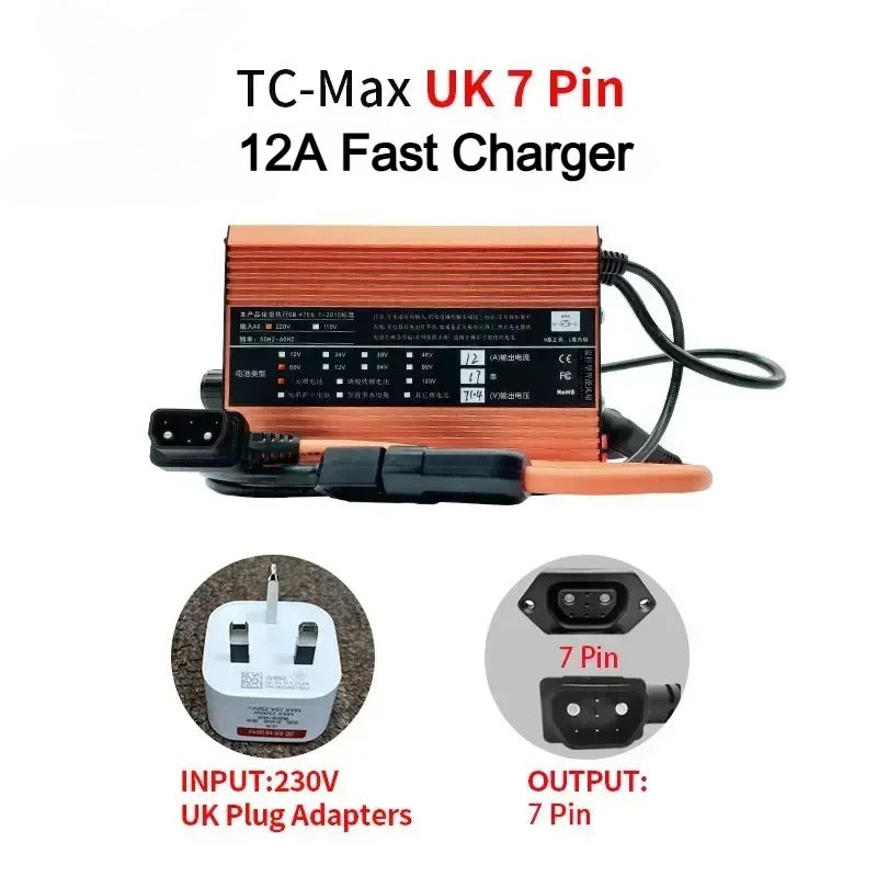 For Super SOCO TC MAX Charger 12A Adjustable High Current Fast Charging Outdoor Motorcycle Accessories TC-MAX