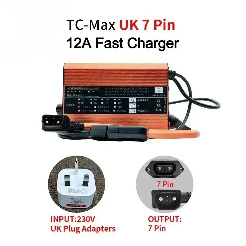 For Super SOCO TS TC MAX Charger 12A Adjustable High Current Fast Charging Outdoor Motorcycle Accessories TC-MAX