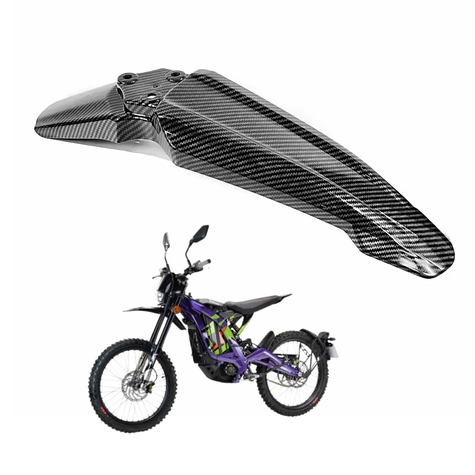 Front Fender for Surron Light Bee X/S and Segway X160/X260,Mudguard for Sur Ron Parts,Imitation Carbon Fiber Suron Accessories custom bike