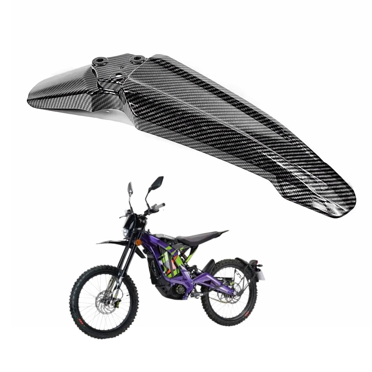 Front Fender for Surron Light Bee X/S and Segway X160/X260,Mudguard for Sur Ron Parts,Imitation Carbon Fiber Suron Accessories custom bike