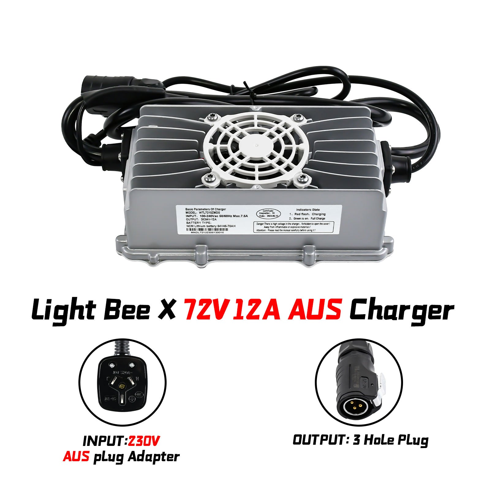 60V72V10A Charger Light Bee X Charging Tools Motocross Dirtbike Off-road Original Motorcycles Accessories