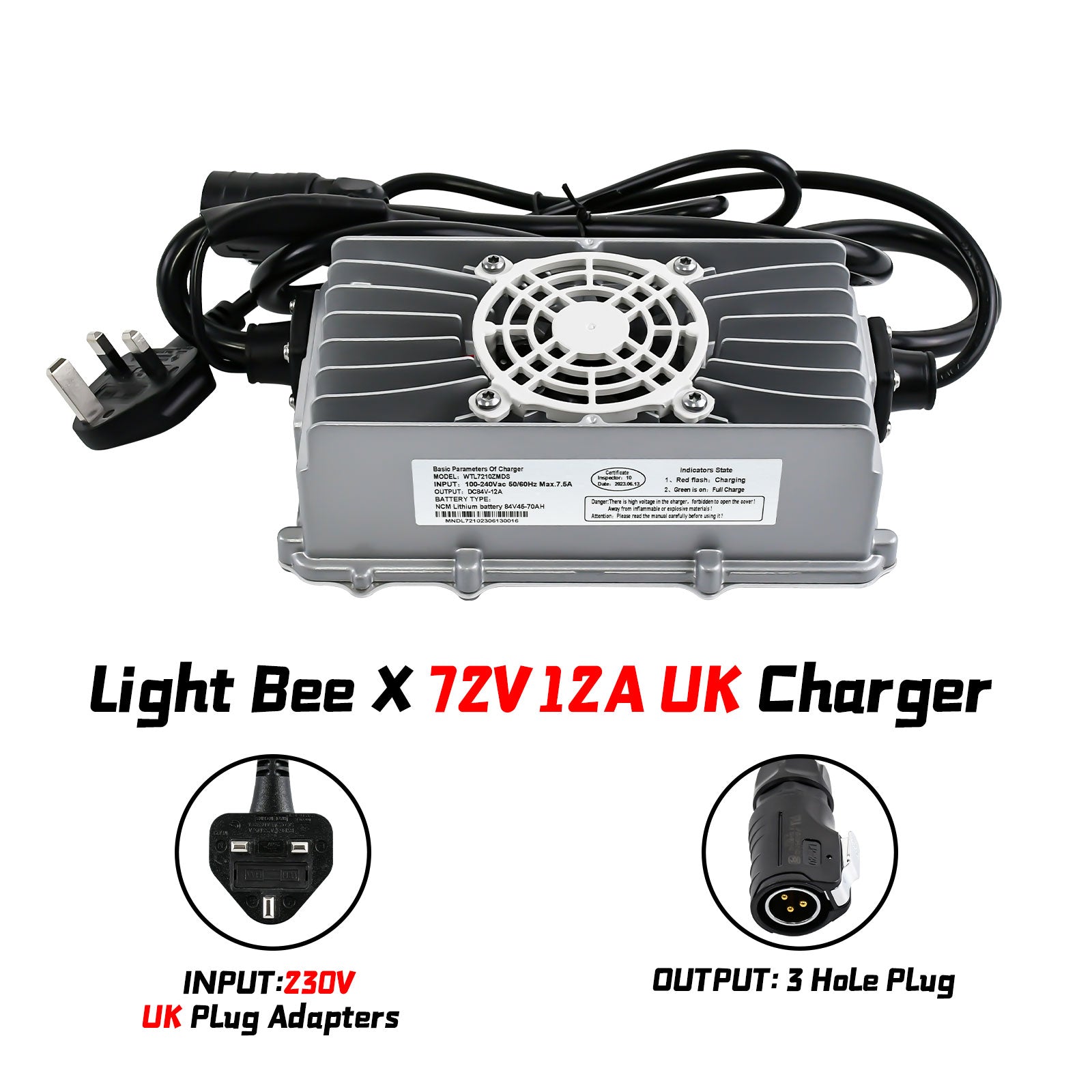 60V72V10A Charger Light Bee X Charging Tools Motocross Dirtbike Off-road Original Motorcycles Accessories