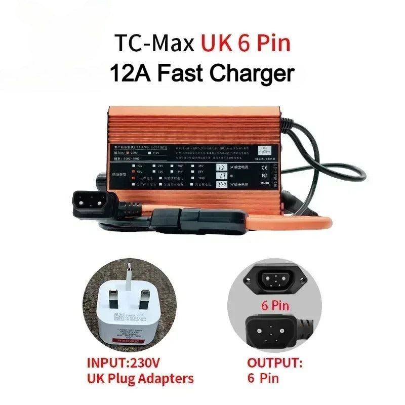 For Super SOCO TS TC MAX Charger 12A Adjustable High Current Fast Charging Outdoor Motorcycle Accessories TC-MAX