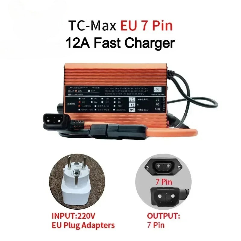 For Super SOCO TC MAX Charger 12A Adjustable High Current Fast Charging Outdoor Motorcycle Accessories TC-MAX