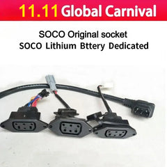 For Super SOCO Battery Connector TS TC Original Motorcycles Accessories Body Charging Plug Battery Socket Cable Electric Bikes