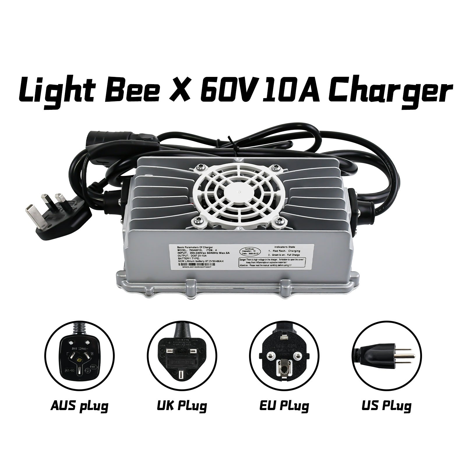 For Surron Charger Light Bee X 60V10A 72V12A Charger Silent Motorcycle Off-Road For SurRon Charging Tool OEM Motorcycles Parts