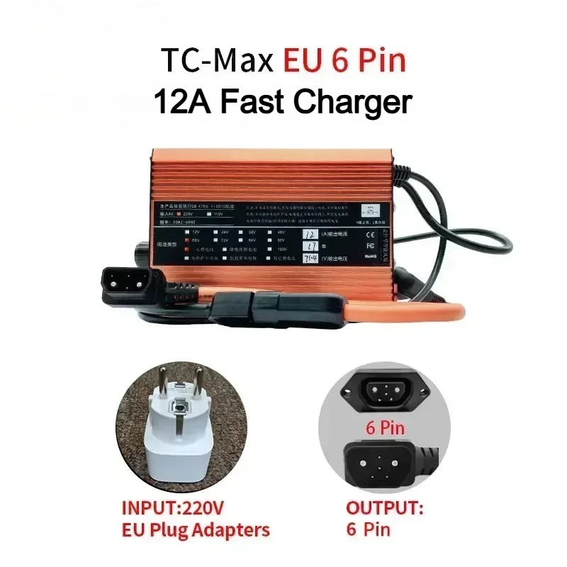 For Super SOCO TS TC MAX Charger 12A Adjustable High Current Fast Charging Outdoor Motorcycle Accessories TC-MAX