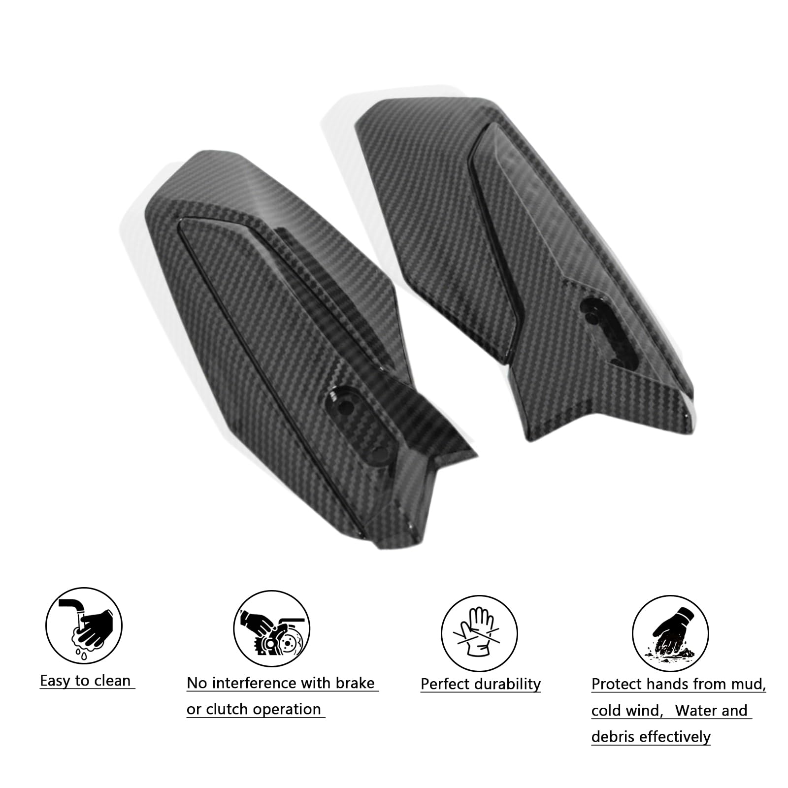 Handlebar Cover for Surron Ultra Bee, Water Transfer Carbon Fiber Pattern Hand Guard Hand Bar Protect Cover for Sur Ron Offroad E-Bike Dirtbike