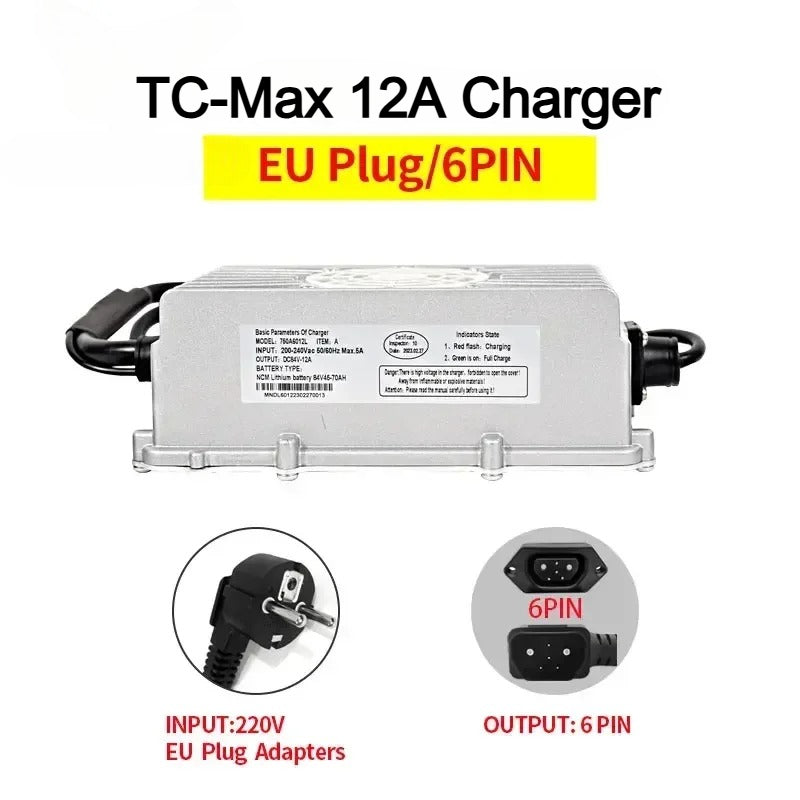 For Super SOCO TC MAX Charger Waterproof 72V12A High Current Fast Charging Outdoor Electric motorcycle Accessories For TC-MAX