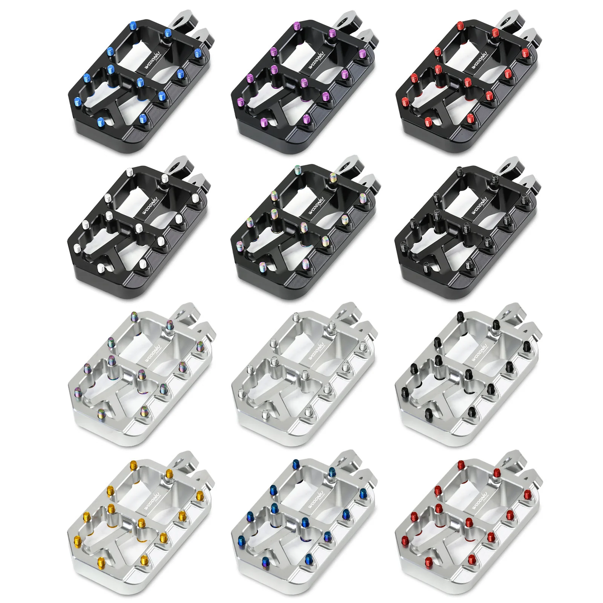 Woodniu Racein Surron Light Bee X Foot Pegs Pedals - CNC Aluminum Wide Platform Footrest Pedals for Surron Light Bee X & Segway X160 X260 Electric Dirt Bike
