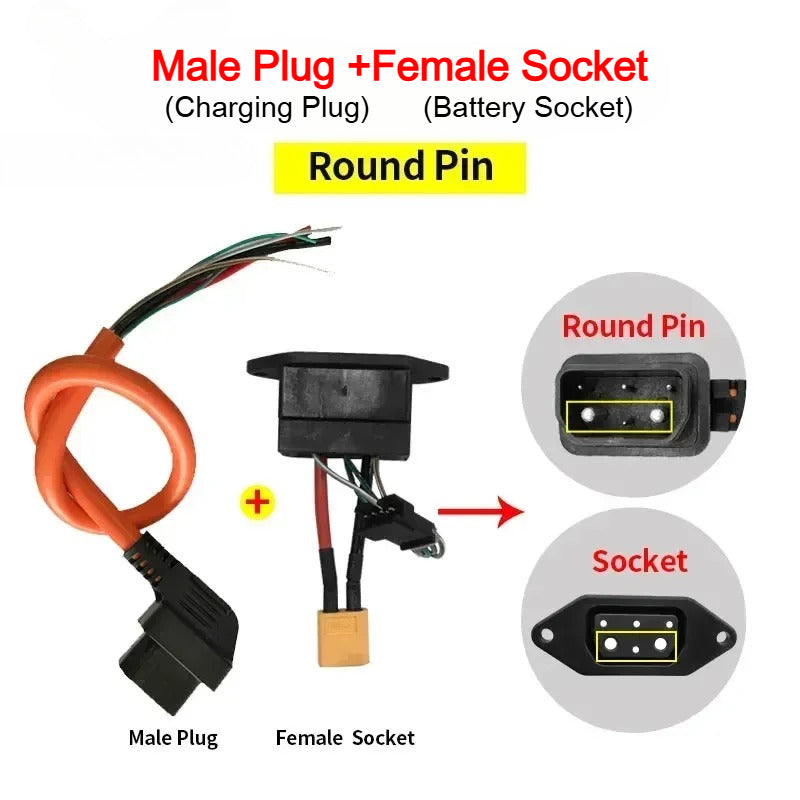 For Super SOCO Plug TS TC Original Motorcycles Accessories Body Charging Plug Battery Socket Cable Charge Discharge Wire