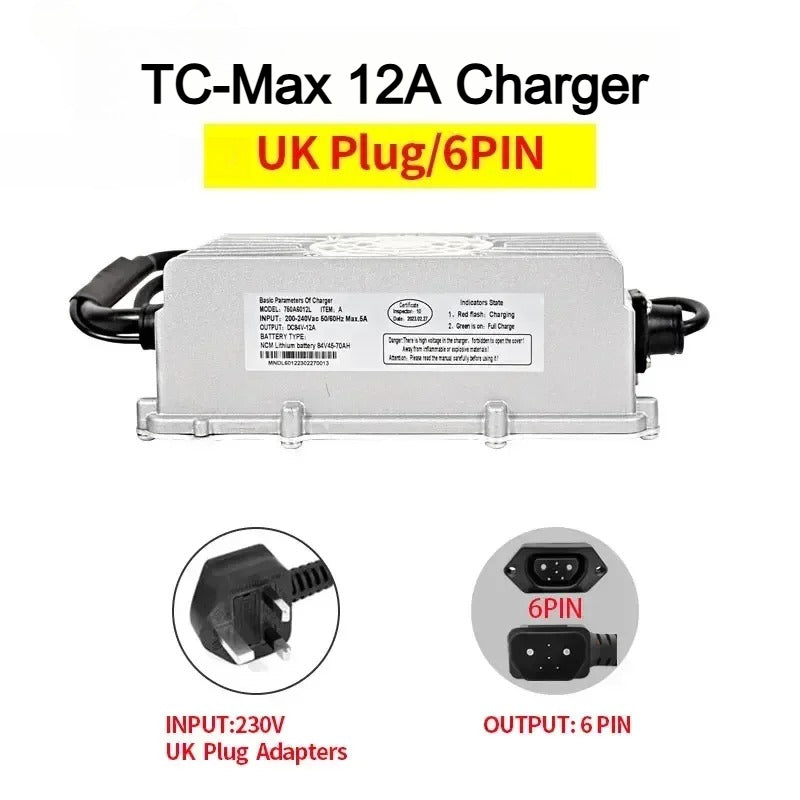 For Super SOCO TC MAX Charger Waterproof 72V12A High Current Fast Charging Outdoor Electric motorcycle Accessories For TC-MAX