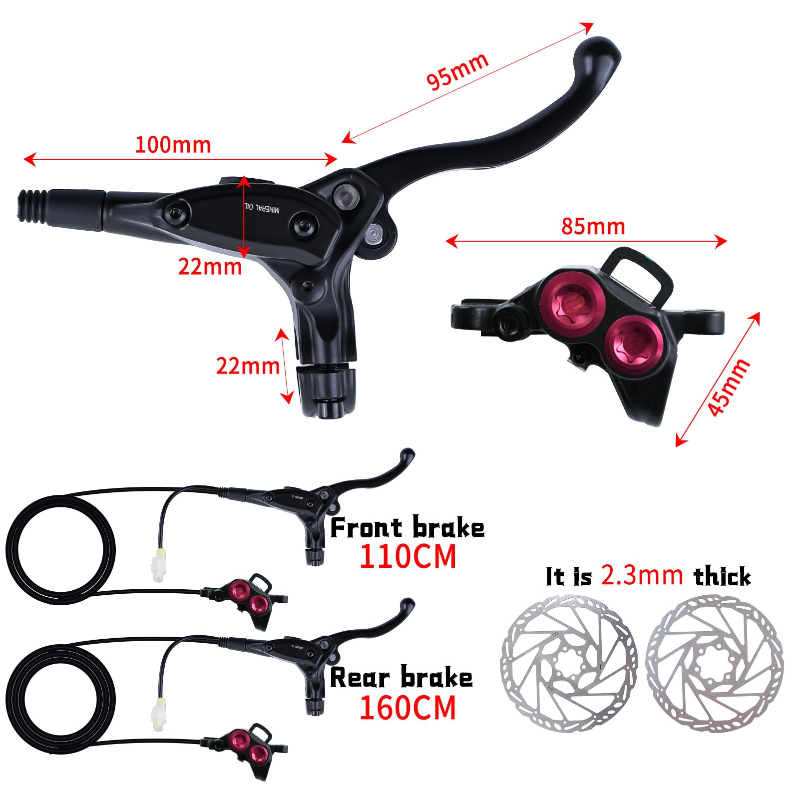 For Light Bee X Segway X160 X260 New Integrated Brake Pump System Set Sur-Ron Modified Motorcycles Accessories Dirtbike Off-road