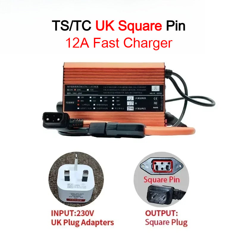 For Super SOCO TC TS Charger 12A Adjustable High Current Fast Charging Outdoor Motorcycle Accessories