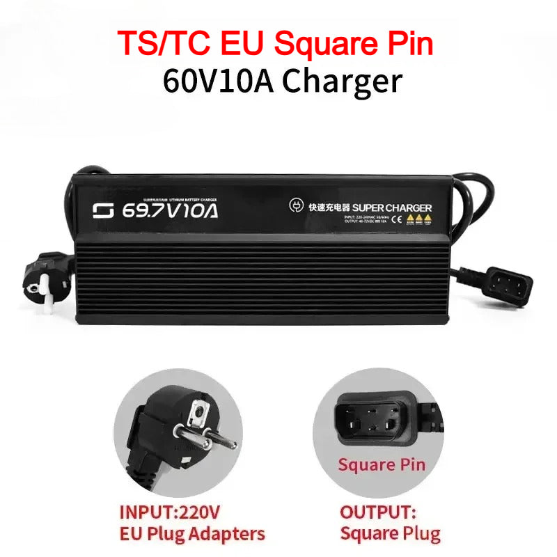 For Super SOCO Battery Charger Accessories TS TC 60V10A Charger Original Charging Tool Parts E-Bikes Motorcycles Accessories