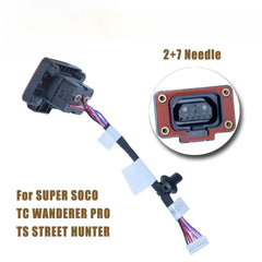 For Super SOCO TS Street Hunter TC Wanderer Aviation Socket Battery Body Charging Plug Battery Socket Charge Discharge Cable