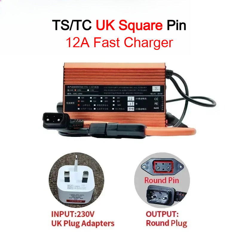 For Super SOCO TC TS Charger 12A Adjustable High Current Fast Charging Outdoor Motorcycle Accessories